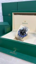 VSF Batgirl - 904L ACIER Bleu & Noir Lunette Bracelet Jubilé - 3285 V3 - Image 4